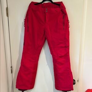Columbia Titanium Bright Red Ski Pants